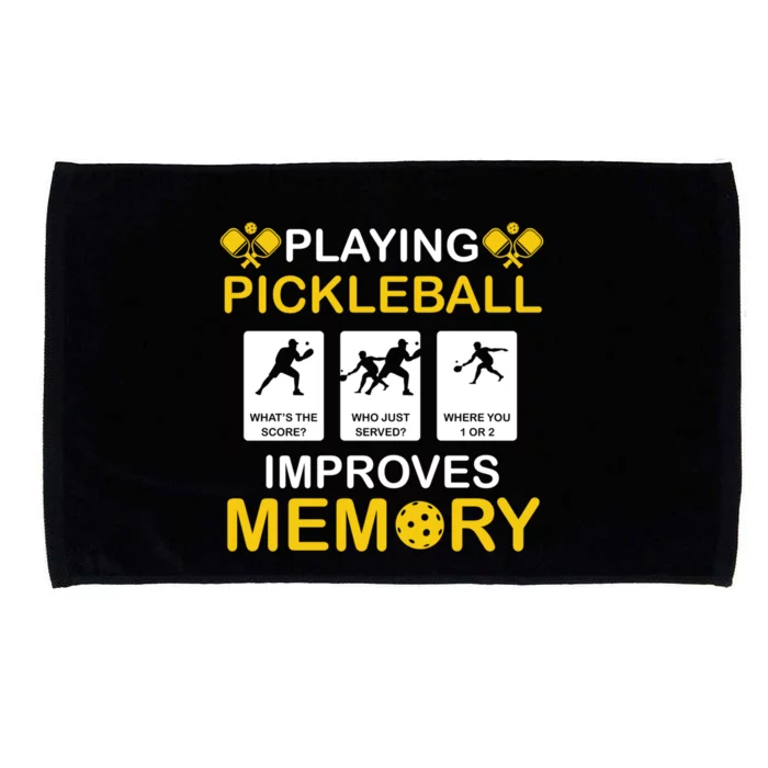 Pickleball Expert Playing Pickleball Improves Memory Gift Microfiber Hand Towel