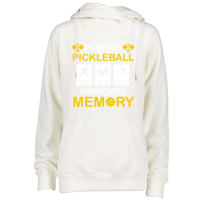 Pickleball Expert Playing Pickleball Improves Memory Gift Womens Funnel Neck Pullover Hood