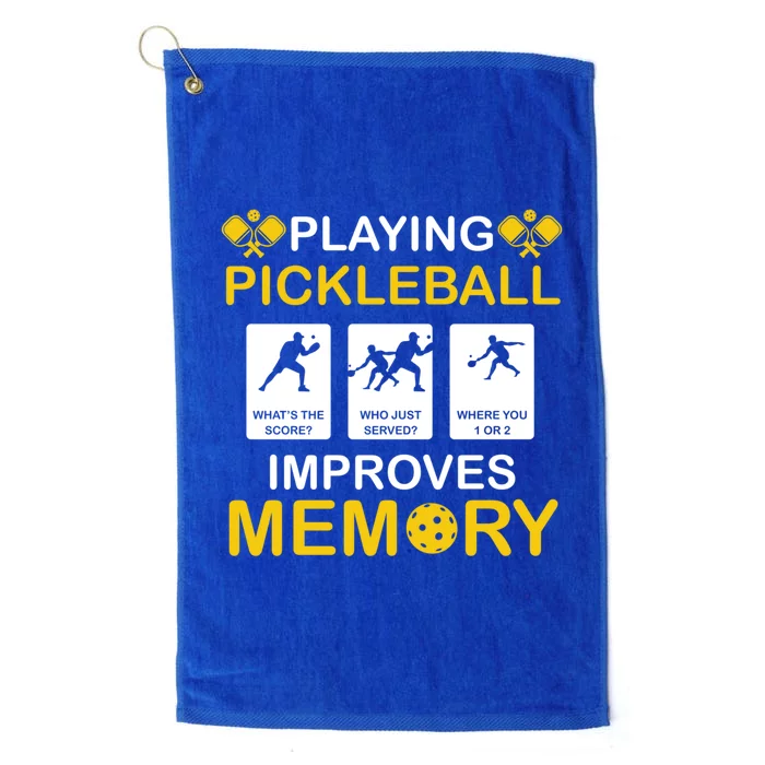 Pickleball Expert Playing Pickleball Improves Memory Gift Platinum Collection Golf Towel