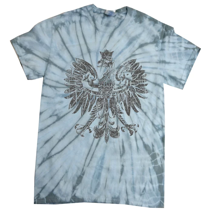 Polish Eagle Poland Coat Of Arms Polish Pride Retro Flag Tie-Dye T-Shirt