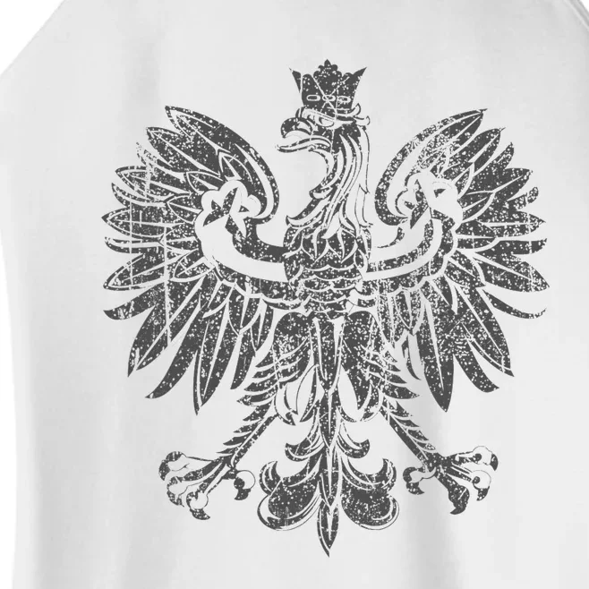 Polish Eagle Poland Coat Of Arms Polish Pride Retro Flag Women’s Perfect Tri Rocker Tank