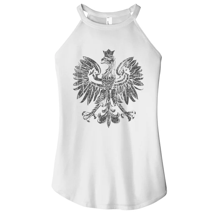 Polish Eagle Poland Coat Of Arms Polish Pride Retro Flag Women’s Perfect Tri Rocker Tank