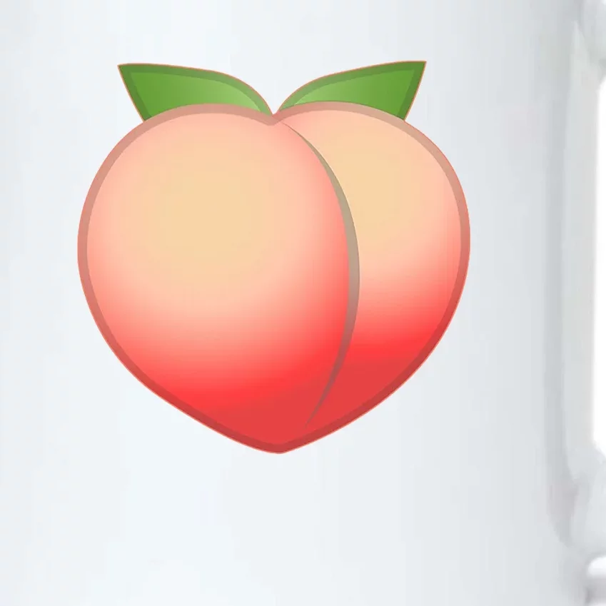 Peach Emoji Black Color Changing Mug