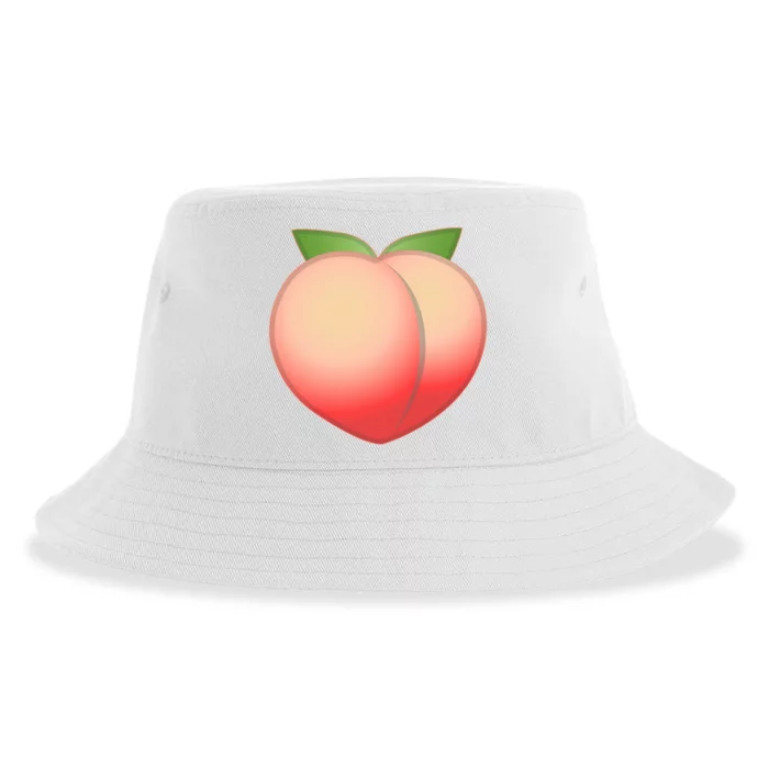 Peach Emoji Sustainable Bucket Hat