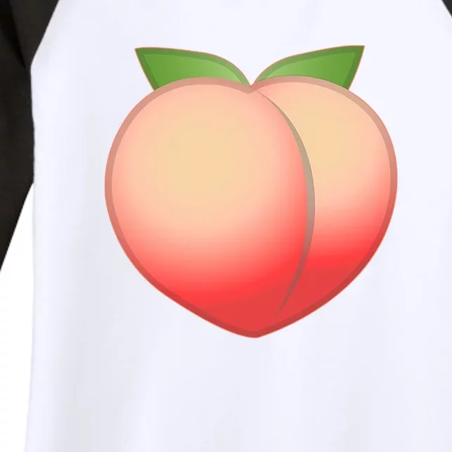 Peach Emoji Women's Tri-Blend 3/4-Sleeve Raglan Shirt