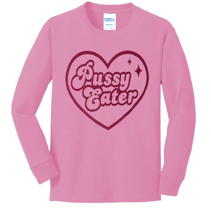 PUSSY EATER Kids Long Sleeve Shirt