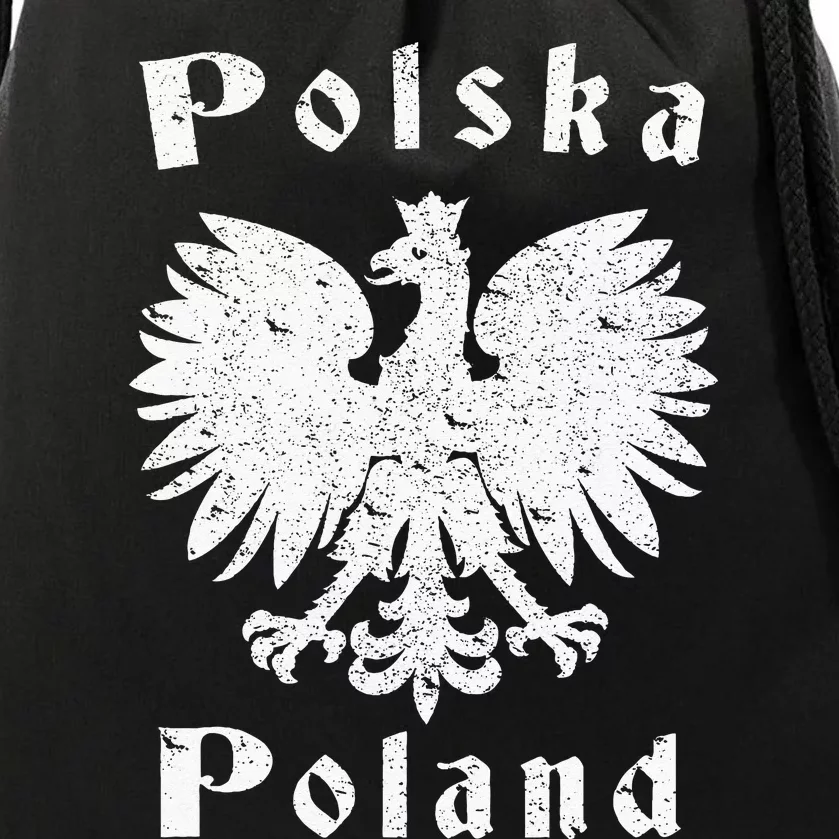 Polish Eagle Poland Coat Of Arms Polska Drawstring Bag