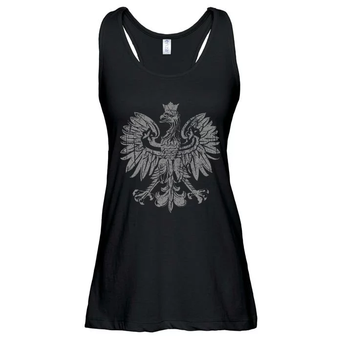 Polish Eagle Poland Coat Of Arms Polish Pride Retro Flag Ladies Essential Flowy Tank