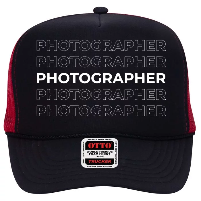 Photographer Event Photography Gift High Crown Mesh Trucker Hat