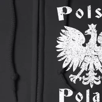 Polish Eagle Poland Coat Of Arms Polska Full Zip Hoodie