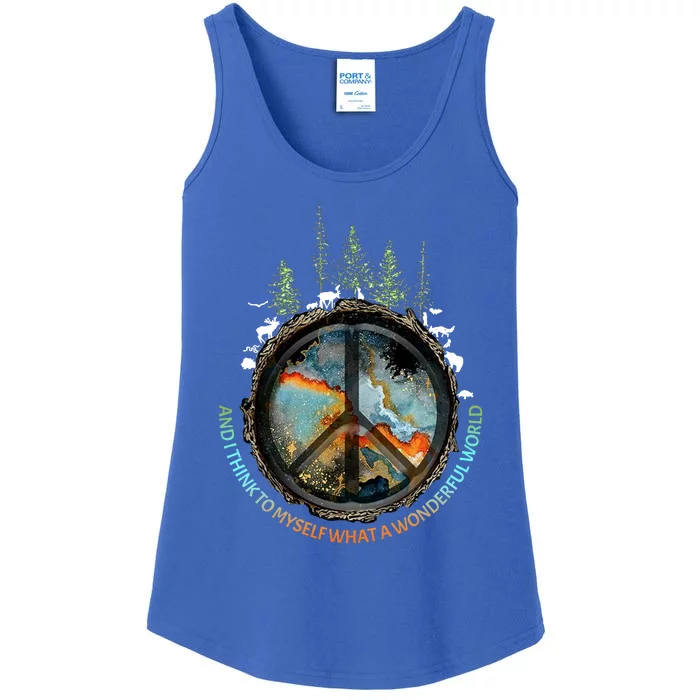 Planet Earth Peace Sign There Is No Planet B Ladies Essential Tank