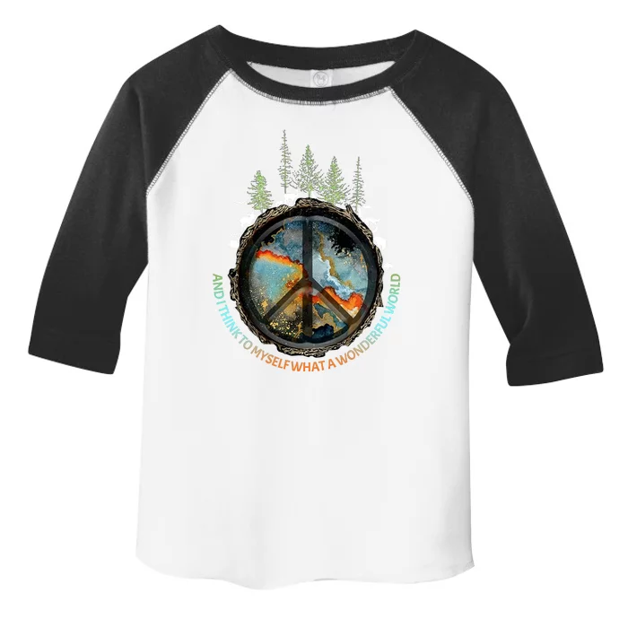 Planet Earth Peace Sign There Is No Planet B Toddler Fine Jersey T-Shirt