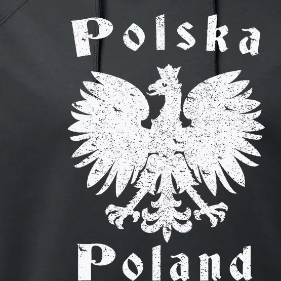 Polish Eagle Poland Coat Of Arms Polska Performance Fleece Hoodie