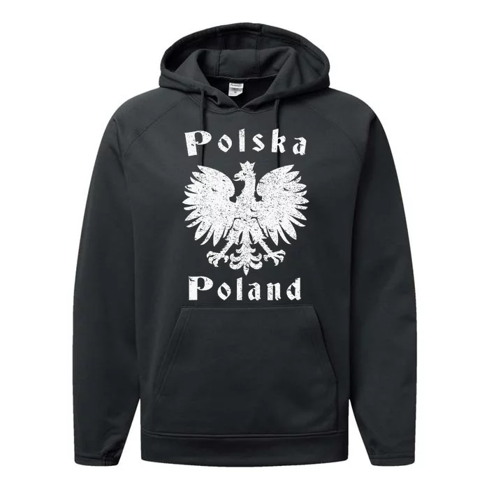 Polish Eagle Poland Coat Of Arms Polska Performance Fleece Hoodie