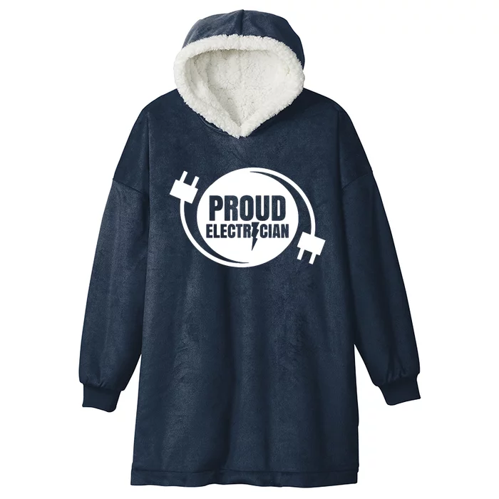 Proud Electrician Hooded Wearable Blanket