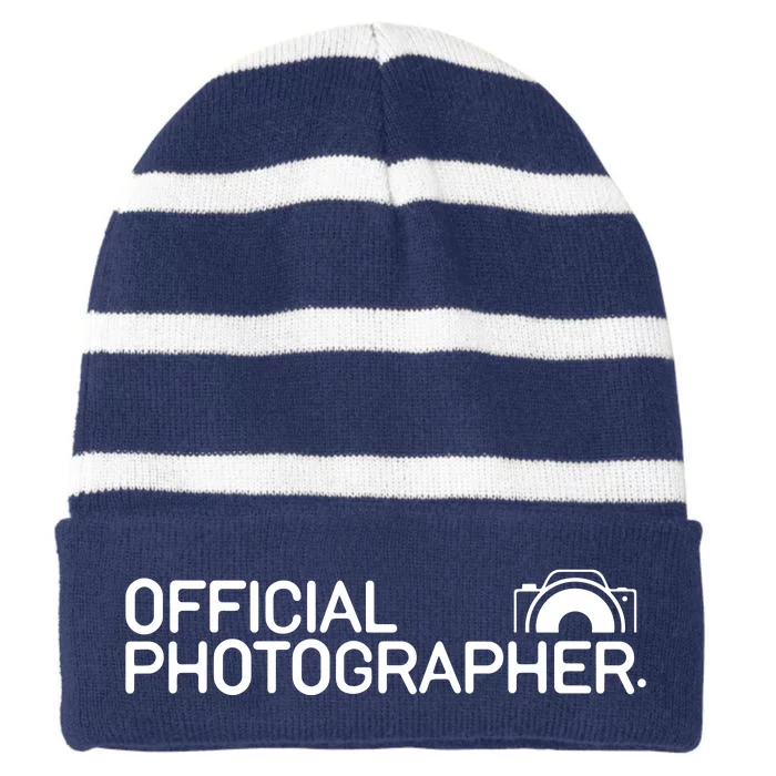 Photographer Event Photography Gift Striped Beanie with Solid Band