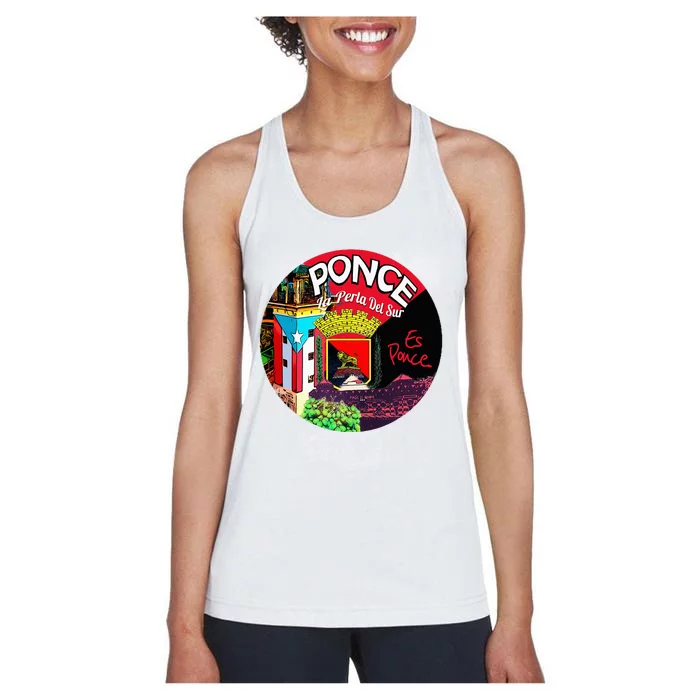 Ponce Es Ponce Puerto Rico Izis La Enfermera Women's Racerback Tank