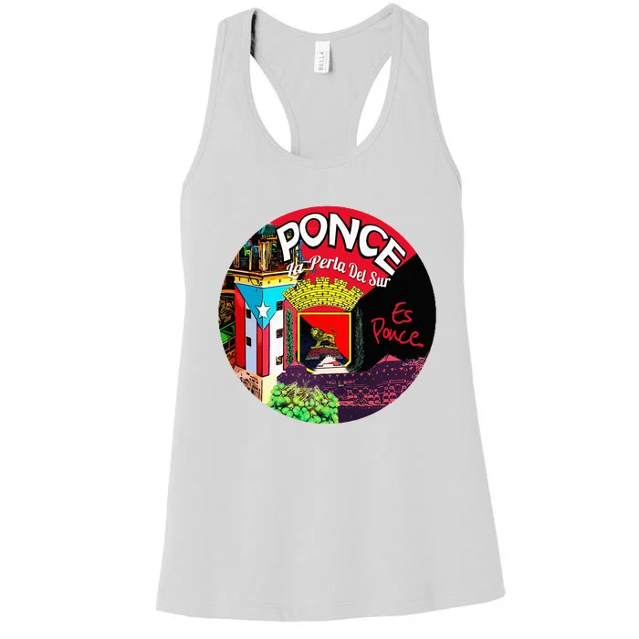 Ponce Es Ponce Puerto Rico Izis La Enfermera Women's Racerback Tank