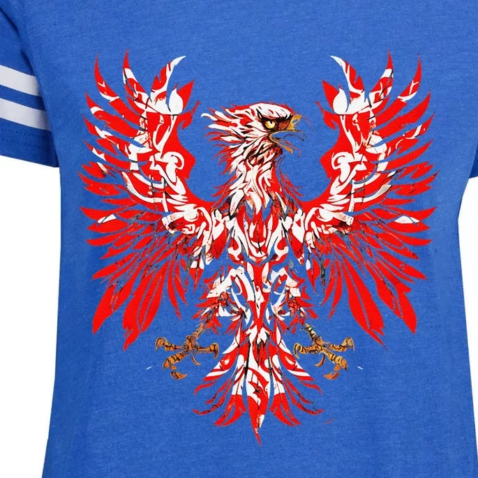 Polish Eagle Poland Polska Polish Eagle Polish Flag Enza Ladies Jersey Football T-Shirt