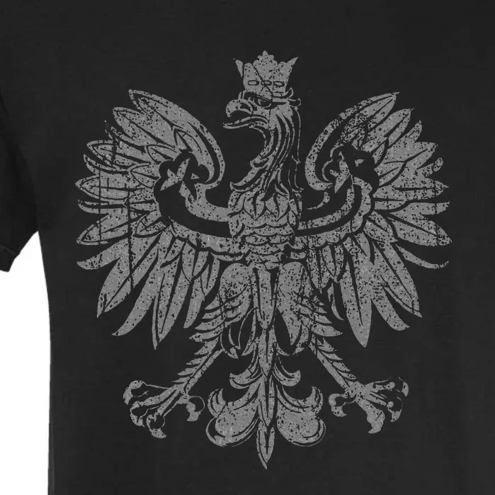 Polish Eagle Poland Coat Of Arms Polish Pride Retro Flag Garment-Dyed Heavyweight T-Shirt