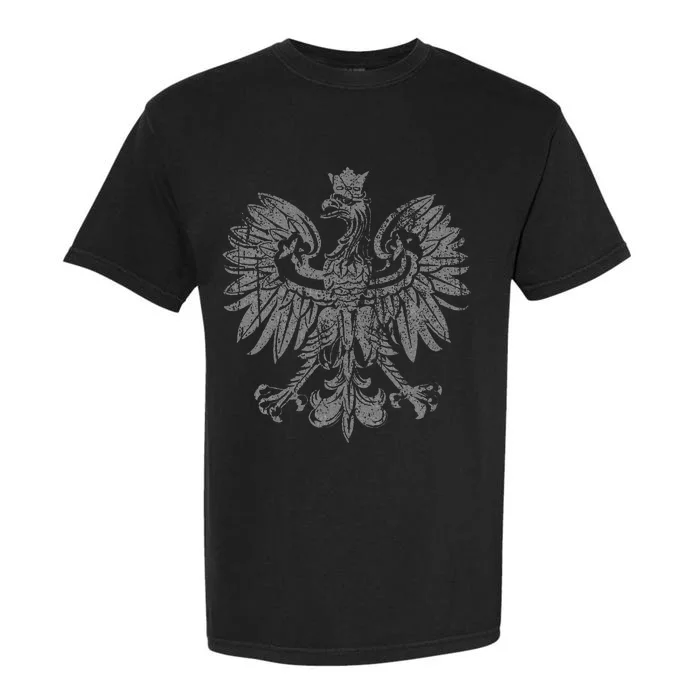 Polish Eagle Poland Coat Of Arms Polish Pride Retro Flag Garment-Dyed Heavyweight T-Shirt