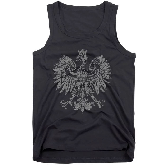 Polish Eagle Poland Coat Of Arms Polish Pride Retro Flag Tank Top