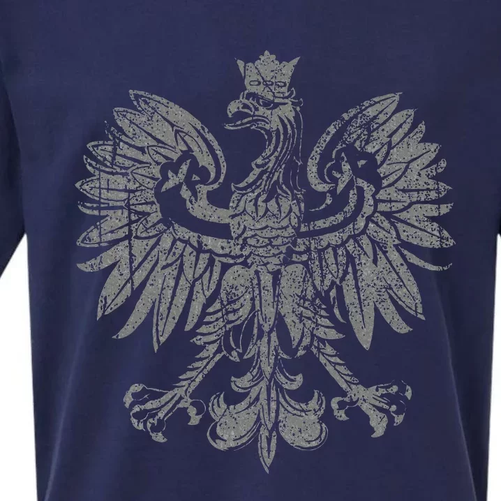 Polish Eagle Poland Coat Of Arms Polish Pride Retro Flag Sueded Cloud Jersey T-Shirt