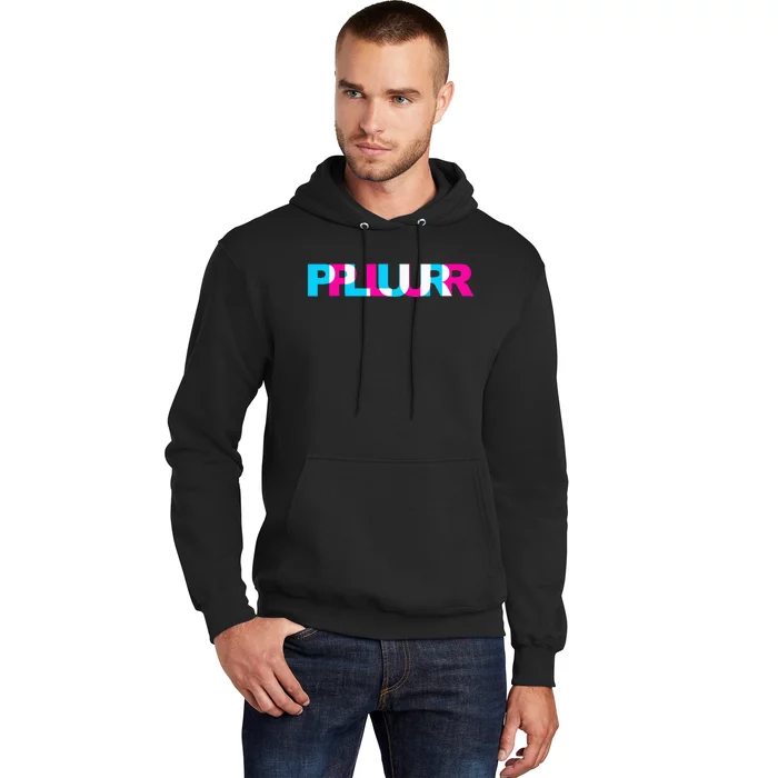 Plur Edm Rave Optical Illusion Glitch Dance Music Festival Hoodie