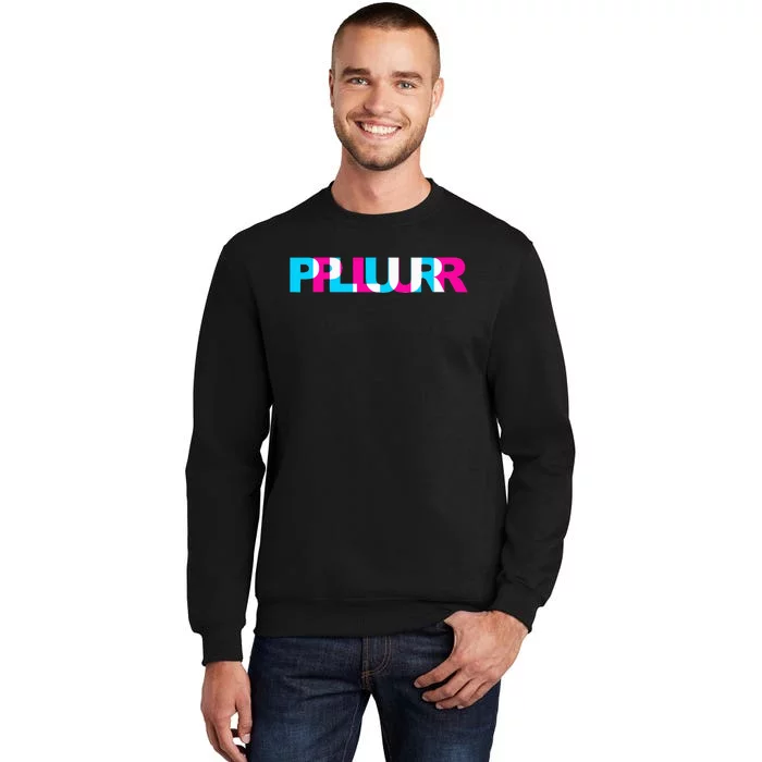 Plur Edm Rave Optical Illusion Glitch Dance Music Festival Sweatshirt