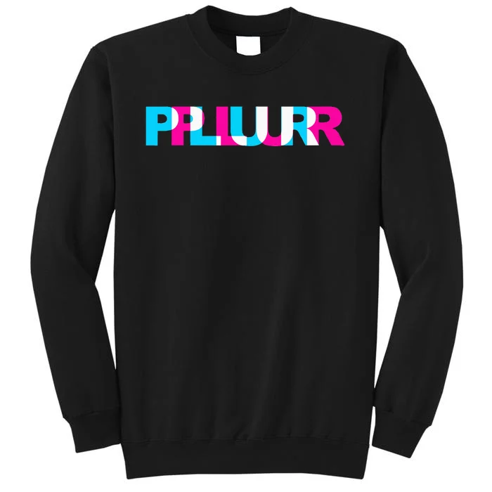 Plur Edm Rave Optical Illusion Glitch Dance Music Festival Sweatshirt