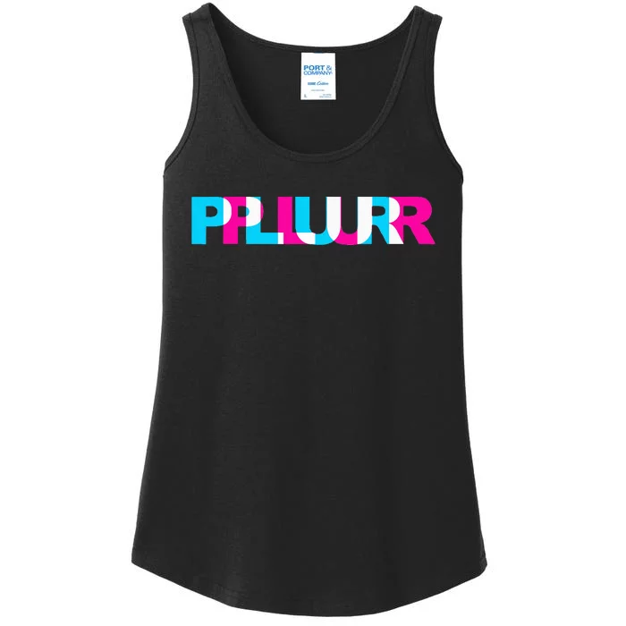 Plur Edm Rave Optical Illusion Glitch Dance Music Festival Ladies Essential Tank