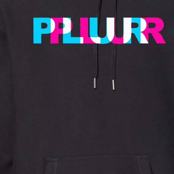 Plur Edm Rave Optical Illusion Glitch Dance Music Festival Premium Hoodie