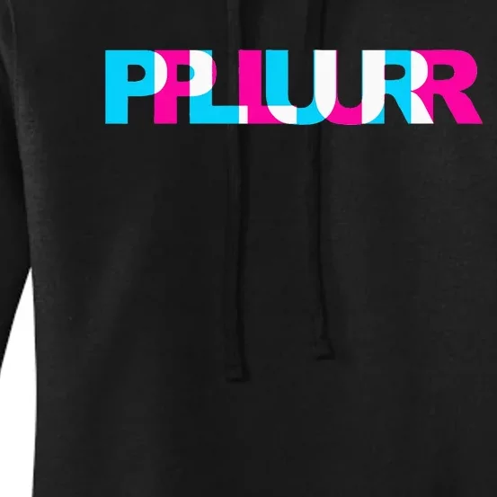 Plur Edm Rave Optical Illusion Glitch Dance Music Festival Women's Pullover Hoodie