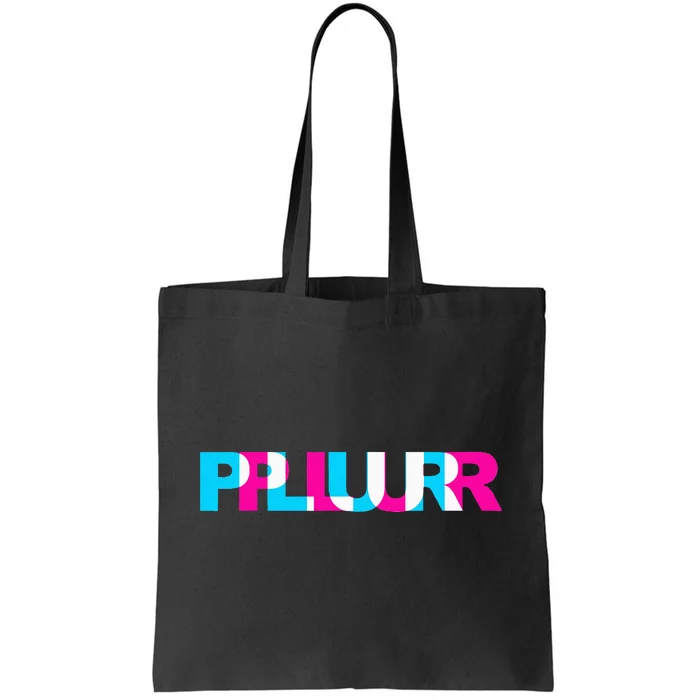 Plur Edm Rave Optical Illusion Glitch Dance Music Festival Tote Bag