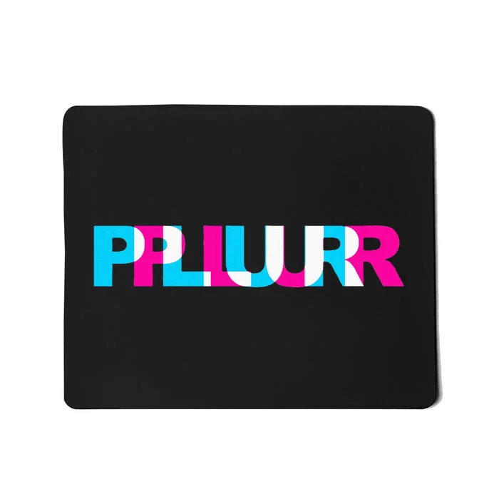 Plur Edm Rave Optical Illusion Glitch Dance Music Festival Mousepad