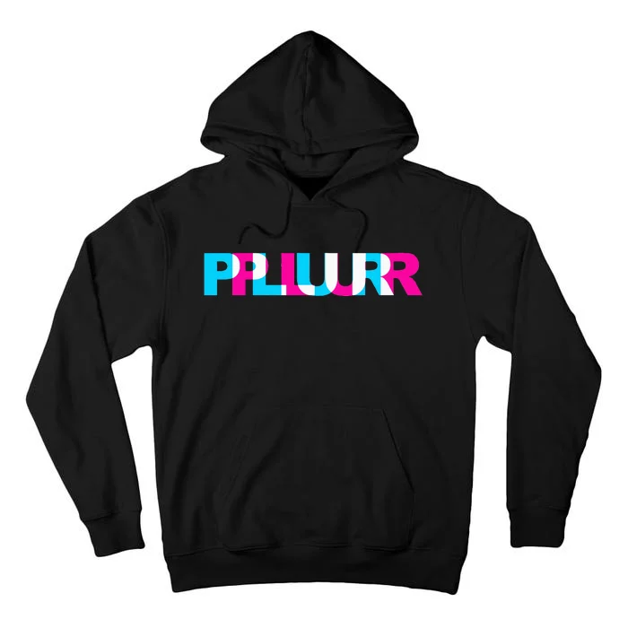 Plur Edm Rave Optical Illusion Glitch Dance Music Festival Tall Hoodie