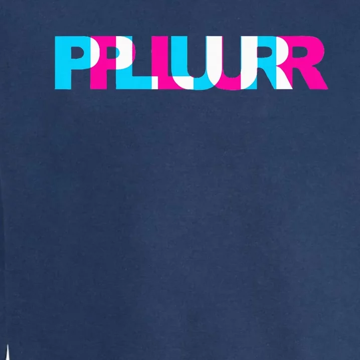 Plur Edm Rave Optical Illusion Glitch Dance Music Festival Garment-Dyed Sweatshirt