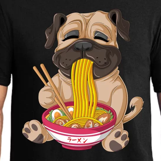 Pug Eating Ramen Pajama Set