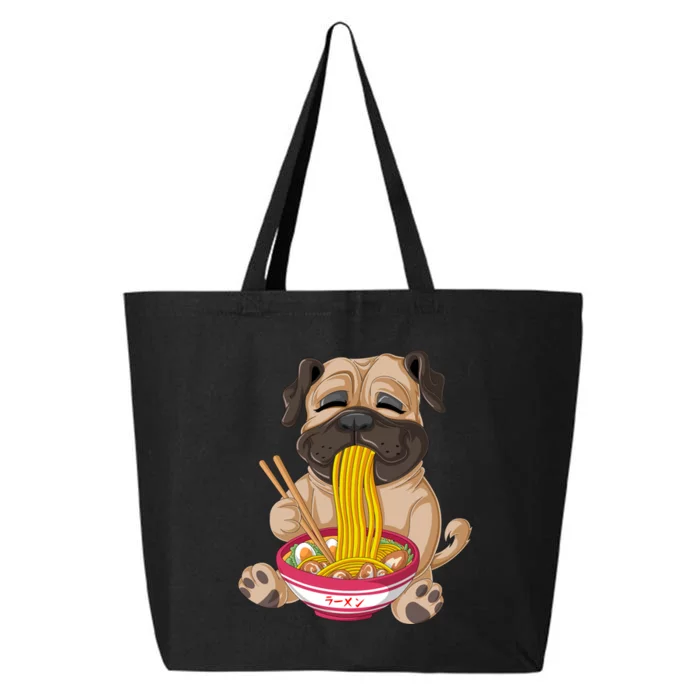 Pug Eating Ramen 25L Jumbo Tote