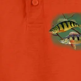 Perch Wild Life Fish Dry Zone Grid Performance Polo