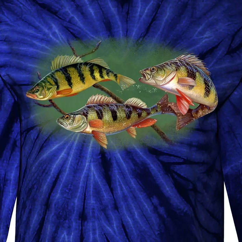 Perch Wild Life Fish Tie-Dye Long Sleeve Shirt