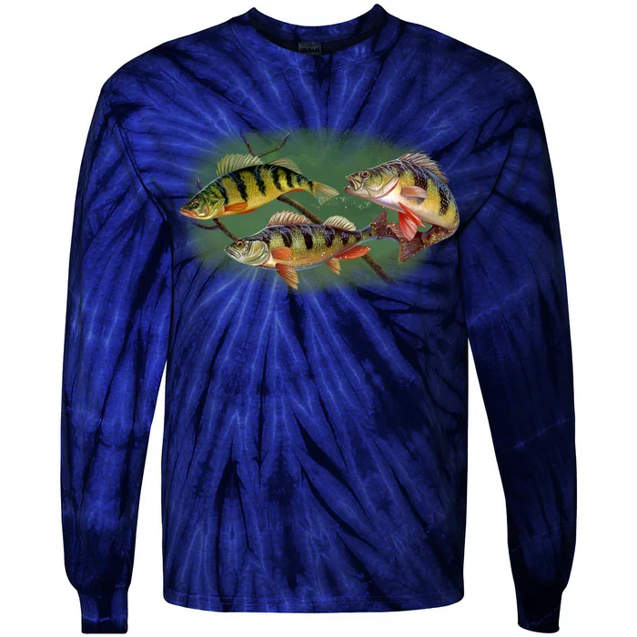 Perch Wild Life Fish Tie-Dye Long Sleeve Shirt