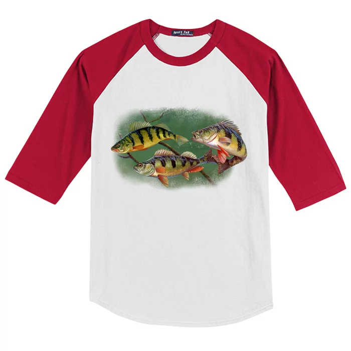 Perch Wild Life Fish Kids Colorblock Raglan Jersey