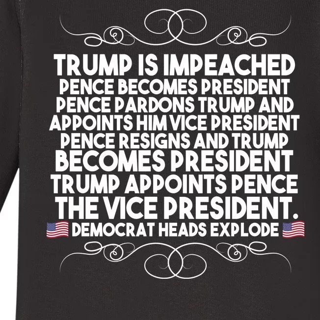 Perfection Pro Trump Impeached Baby Long Sleeve Bodysuit