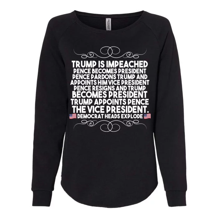 Perfection Pro Trump Impeached Womens California Wash Sweatshirt