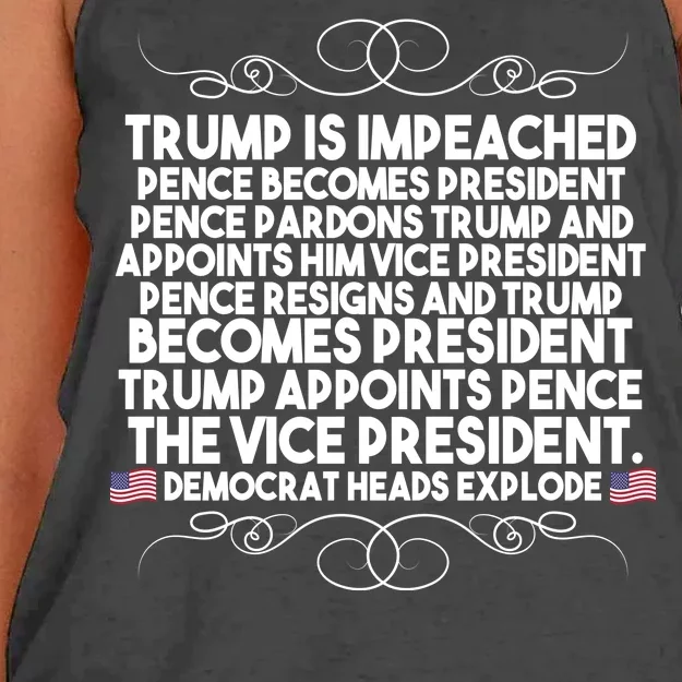 Perfection Pro Trump Impeached Women's Knotted Racerback Tank