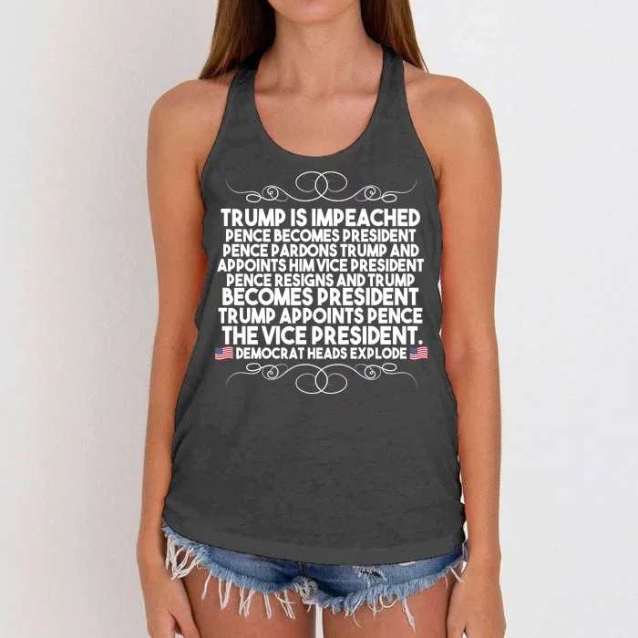 Perfection Pro Trump Impeached Women's Knotted Racerback Tank