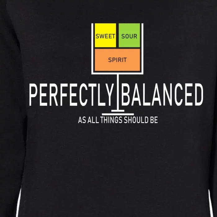 Perfectly Balanced Sweet Sour Spirit Womens California Wash Sweatshirt