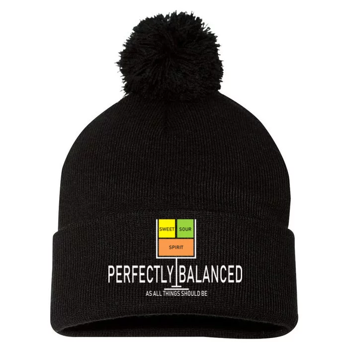 Perfectly Balanced Sweet Sour Spirit Pom Pom 12in Knit Beanie