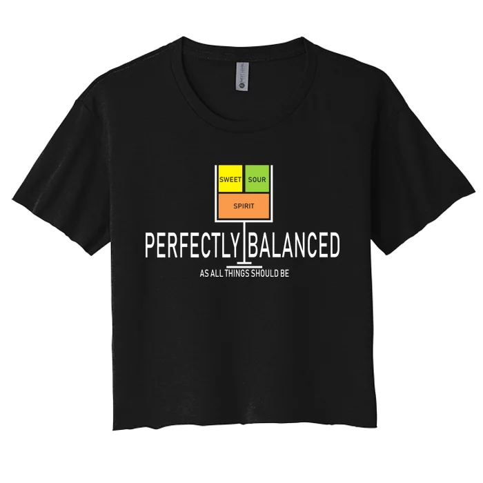 Perfectly Balanced Sweet Sour Spirit Women's Crop Top Tee